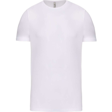 KARIBAN férfi rövid ujjú környakas sztreccs póló KA3012, White-XL férfi póló