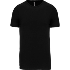 KARIBAN Férfi rövid ujjú környakas sztreccs póló, Kariban KA3012, Black-3XL férfi póló