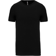 KARIBAN Férfi rövid ujjú környakas sztreccs póló, Kariban KA3012, Black-XL férfi póló