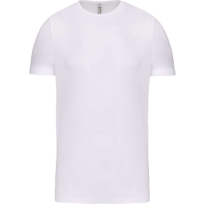 KARIBAN Férfi rövid ujjú környakas sztreccs póló, Kariban KA3012, White-3XL