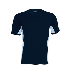KARIBAN Férfi rövid ujjú - TIGER - kétszínű póló, Kariban KA340, Navy/Sky Blue-M férfi póló