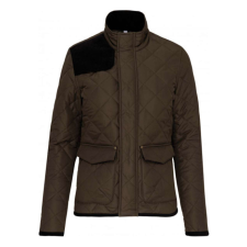 KARIBAN férfi steppelt kabát KA6126, Mossy Green/Black-2XL férfi kabát, dzseki