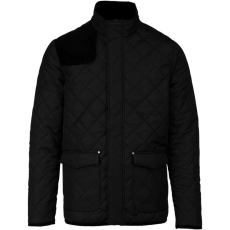 KARIBAN Férfi steppelt kabát, Kariban KA6126, Black/Black-4XL
