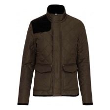 KARIBAN Férfi steppelt kabát, Kariban KA6126, Mossy Green/Black-XL férfi kabát, dzseki