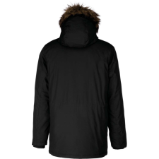 KARIBAN Férfi téli kapucnis bélelt kabát, Kariban KA621, Black-XL férfi kabát, dzseki