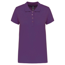 KARIBAN galléros Női piké póló, rövid ujjú KA255, Purple-L női póló
