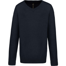 KARIBAN Gyermek V-nyakú pulóver, Kariban KA9109, Navy-8/10 gyerek pulóver, kardigán