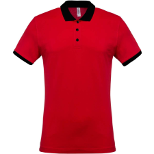 KARIBAN KA258 MEN&#039;S TWO-TONE PIQUÉ POLO SHIRT 3XL munkaruha