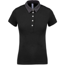 KARIBAN KA261 LADIES' TWO-TONE JERSEY POLO SHIRT XL munkaruha