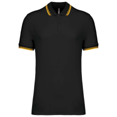 KARIBAN KA272 MEN&- 039;S 2 STRIPED SHORT SLEEVED POLOSHIRT 2XL