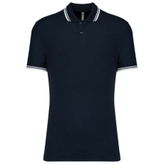 KARIBAN KA272 MEN&- 039;S 2 STRIPED SHORT SLEEVED POLOSHIRT L
