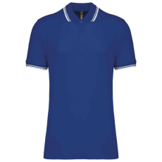 KARIBAN KA272 MEN&- 039;S 2 STRIPED SHORT SLEEVED POLOSHIRT S