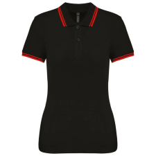KARIBAN KA273 LADIE&- 039;S 2 STRIPED SHORT SLEEVED POLOSHIRT XL női póló