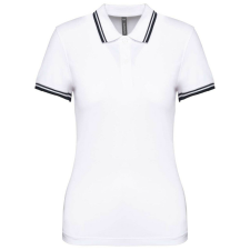 KARIBAN KA273 LADIE&- 039;S 2 STRIPED SHORT SLEEVED POLOSHIRT XL női póló