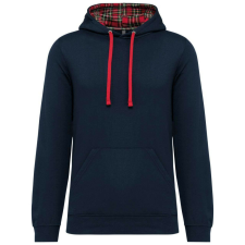 KARIBAN KA4013 UNISEX CONTRAST PATTERNED HOODED SWEATSHIRT S férfi pulóver, kardigán
