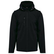 KARIBAN KA422 UNISEX 3-LAYER SOFTSHELL HOODED JACKET WITH REMOVABLE SLEEVES 5XL