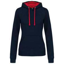 KARIBAN KA465 LADIES’ CONTRAST HOODED SWEATSHIRT S munkaruha