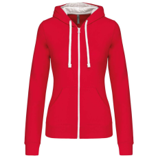 KARIBAN KA467 LADIES’ CONTRAST HOODED FULL ZIP SWEATSHIRT M