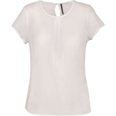 KARIBAN KA5002 LADIES' SHORT-SLEEVED CREPE BLOUSE 46