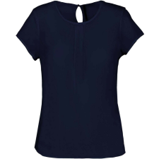 KARIBAN KA5002 LADIES&amp;- 039; SHORT-SLEEVED CREPE BLOUSE 44 blúz