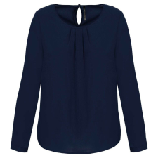 KARIBAN KA5003 LADIES&- 039; LONG-SLEEVED CREPE BLOUSE 40 blúz