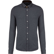 KARIBAN KA507 LONG-SLEEVED JACQUARD KNIT SHIRT XL