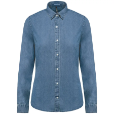 KARIBAN KA509 LADIES’ DENIM SHIRT M munkaruha