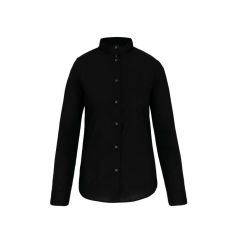 KARIBAN KA514 LADIES' LONG-SLEEVED MANDARIN COLLAR SHIRT XS