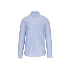 KARIBAN KA516 LONG-SLEEVED WASHED OXFORD COTTON SHIRT M