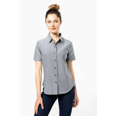 KARIBAN KA536 LADIES&- 039; SHORT-SLEEVED OXFORD SHIRT XS