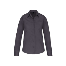KARIBAN KA542 LADIES' LONG-SLEEVED COTTON POPLIN SHIRT L