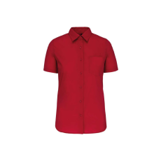 KARIBAN KA544 LADIES' SHORT-SLEEVED COTTON POPLIN SHIRT S