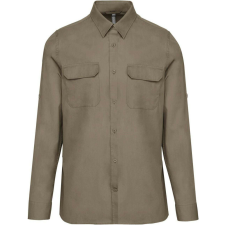 KARIBAN KA590 MEN&- 039;S LONG-SLEEVED SAFARI SHIRT 2XL férfi ing