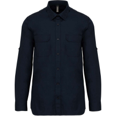 KARIBAN KA590 MEN&- 039;S LONG-SLEEVED SAFARI SHIRT 3XL