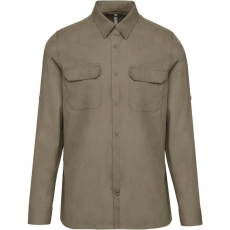 KARIBAN KA590 MEN&- 039;S LONG-SLEEVED SAFARI SHIRT 4XL