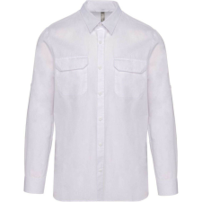 KARIBAN KA590 MEN&- 039;S LONG-SLEEVED SAFARI SHIRT L férfi ing