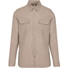 KARIBAN KA590 MEN&- 039;S LONG-SLEEVED SAFARI SHIRT M
