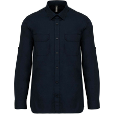 KARIBAN KA590 MEN&- 039;S LONG-SLEEVED SAFARI SHIRT S férfi ing