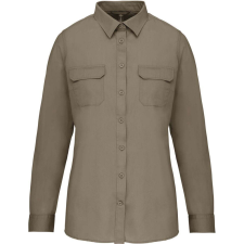 KARIBAN KA591 LADIES&- 039; LONG-SLEEVED SAFARI SHIRT 2XL blúz