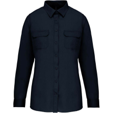 KARIBAN KA591 LADIES&- 039; LONG-SLEEVED SAFARI SHIRT XL