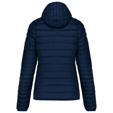 KARIBAN kapucnis bélelt meleg és ultrakönnyű Női kabát KA6111, Navy-M