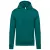 KARIBAN kapucnis férfi pulóver KA476, Emerald Green-S
