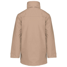 KARIBAN kapucnis kabát steppelt béléssel KA677, Beige-S férfi kabát, dzseki