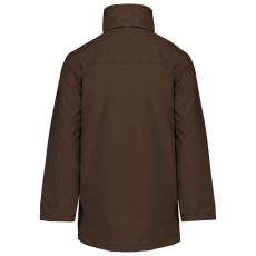 KARIBAN kapucnis kabát steppelt béléssel KA677, Chocolate-M