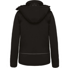 KARIBAN kapucnis,Női bélelt softshell kabát KA651, Black-M női dzseki, kabát