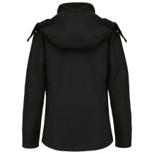 KARIBAN kapucnis Női softshell dzseki KA414, Black-4XL női dzseki, kabát