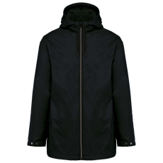 KARIBAN kapucnis unisex kabát, mikropolár béléssel KA6153, Black-S