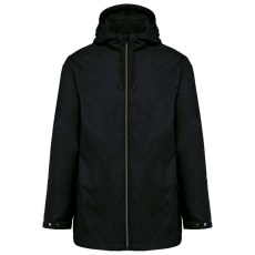 KARIBAN kapucnis unisex kabát, mikropolár béléssel KA6153, Black-S