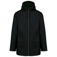 KARIBAN kapucnis unisex kabát, mikropolár béléssel KA6153, Black-XL férfi kabát, dzseki