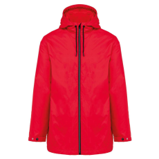 KARIBAN kapucnis unisex kabát, mikropolár béléssel KA6153, Red-2XL